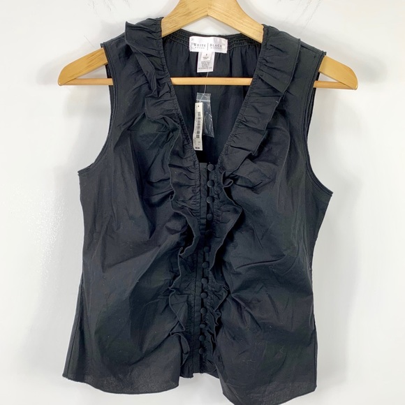 White House Black Market Tops - White House Black Market Sleeveless Ruffle Top